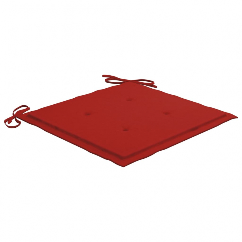 Gartenstuhl-Kissen 2 Stk. Rot 50x50x4 cm Oxford-Gewebe