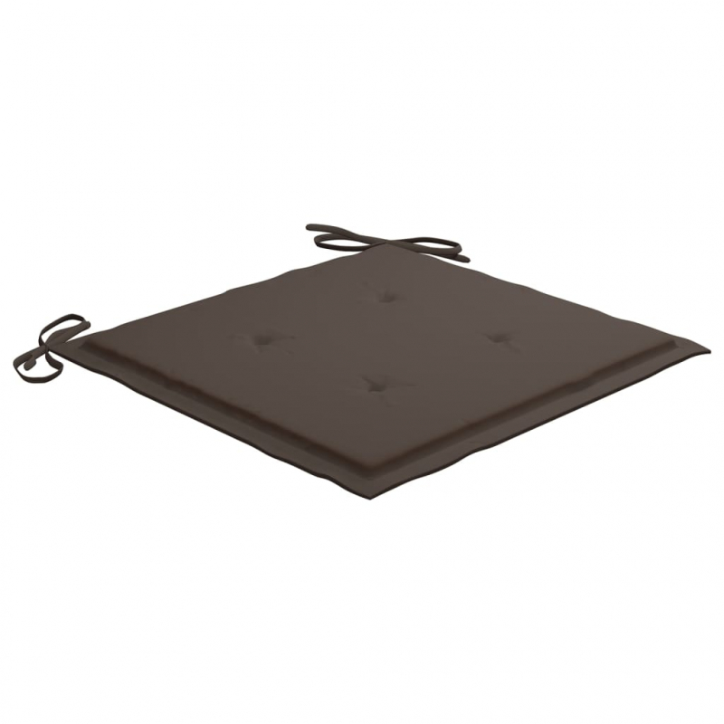 Gartenstuhl-Kissen 2 Stk. Taupe 50x50x4 cm Oxford-Gewebe