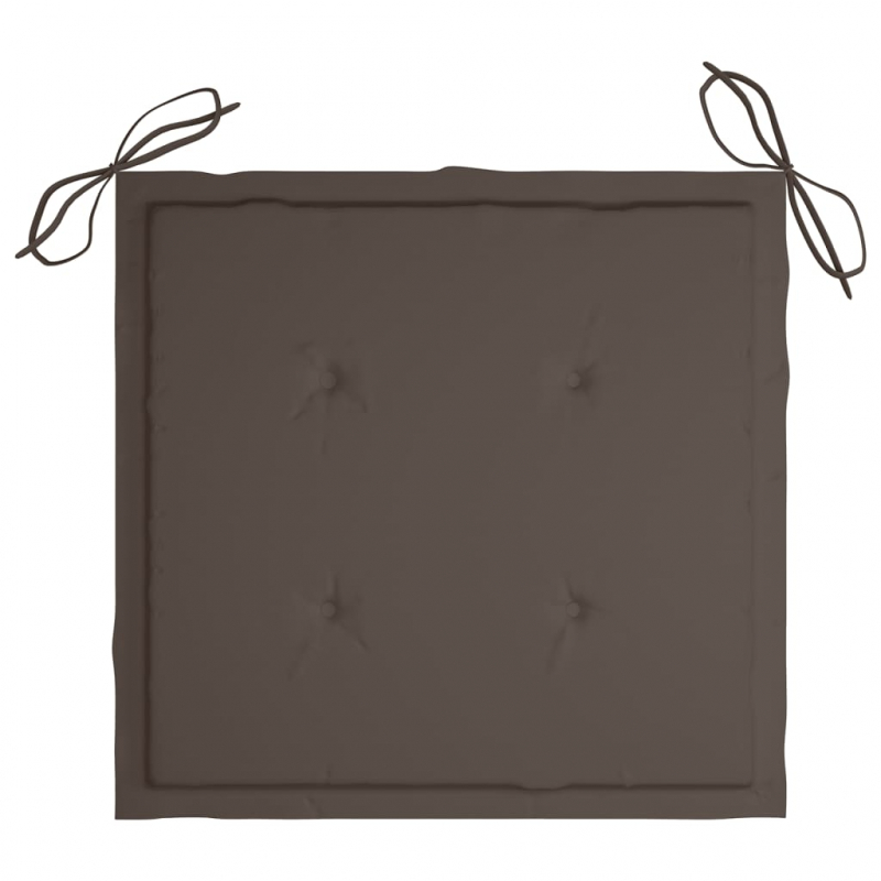 Gartenstuhl-Kissen 2 Stk. Taupe 50x50x4 cm Oxford-Gewebe