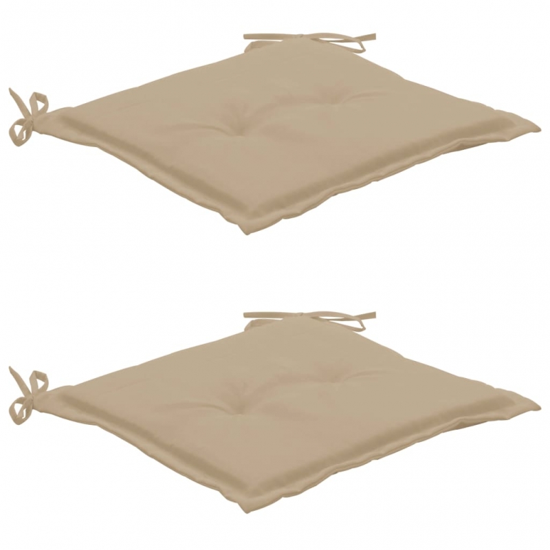 Gartenstuhl-Kissen 2 Stk. Beige 50x50x4 cm Oxford-Gewebe