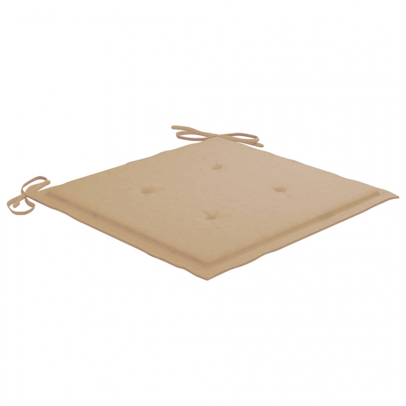 Gartenstuhl-Kissen 2 Stk. Beige 50x50x4 cm Oxford-Gewebe