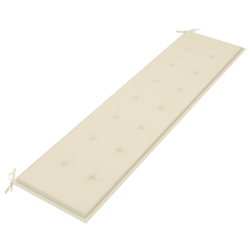 Gartenbank-Auflage Creme 200x50x4 cm Oxford-Gewebe