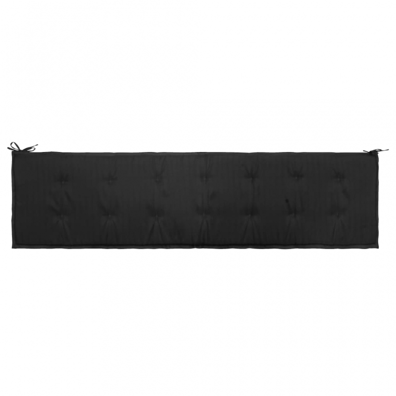 Gartenbank-Auflage Schwarz 200x50x4 cm Oxford-Gewebe