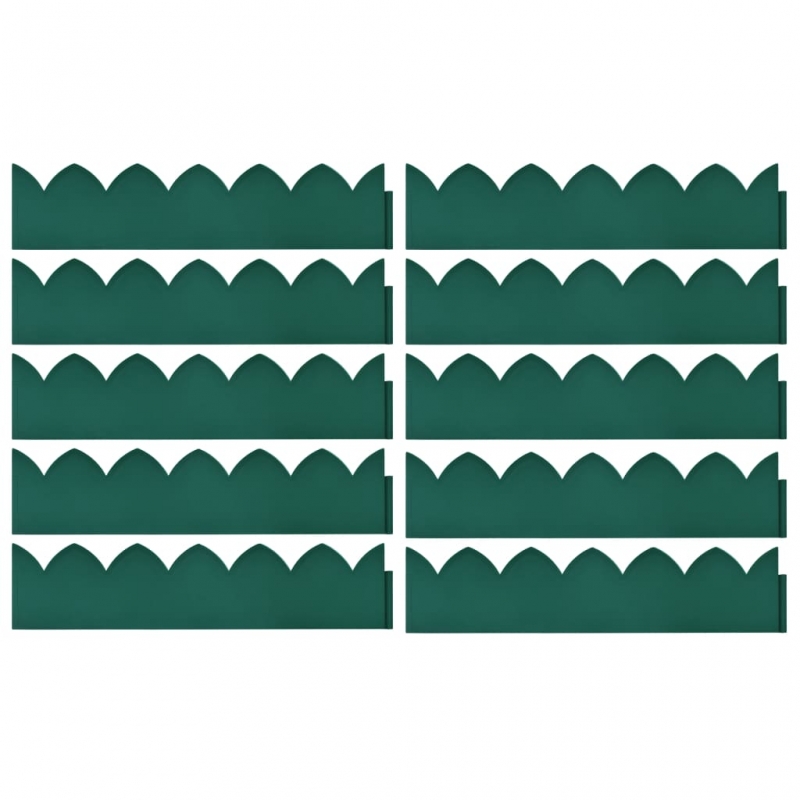 Rasenkanten 10 Stk. Grün 65x15 m PP