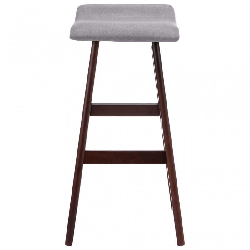 Barhocker 2 Stk. Hellgrau Stoff