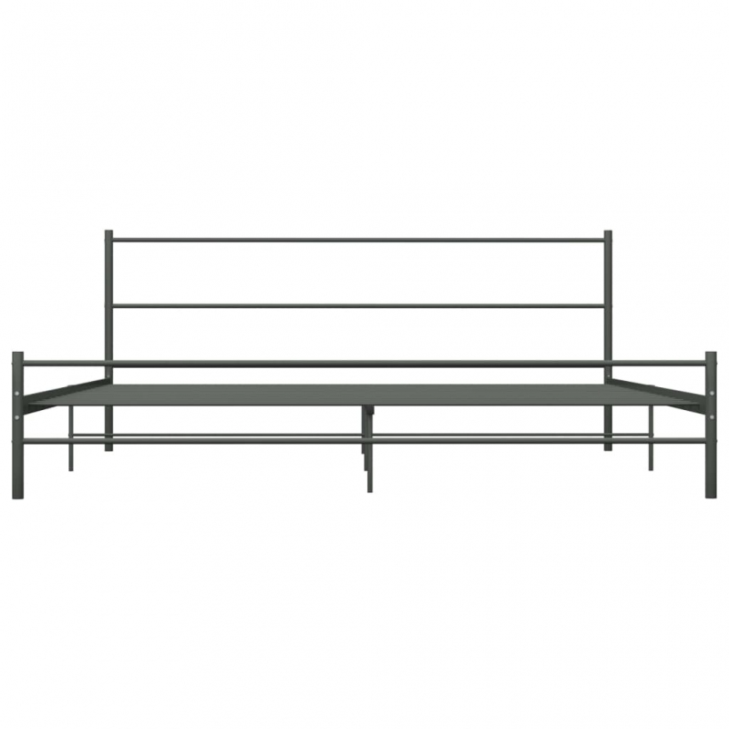 Bettgestell Grau Metall 180×200 cm