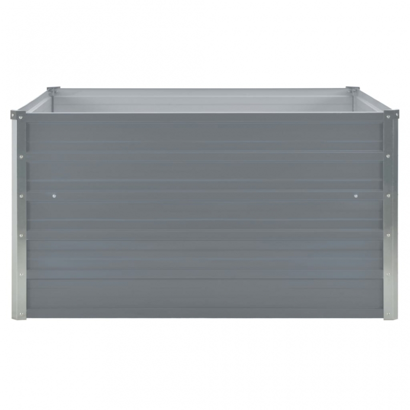 Hochbeet 100 x 100 x 45 cm Verzinkter Stahl Grau