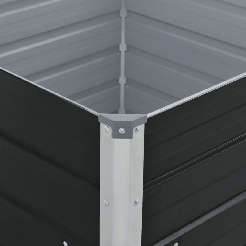 Hochbeet 100 x 100 x 45 cm Verzinkter Stahl Braun