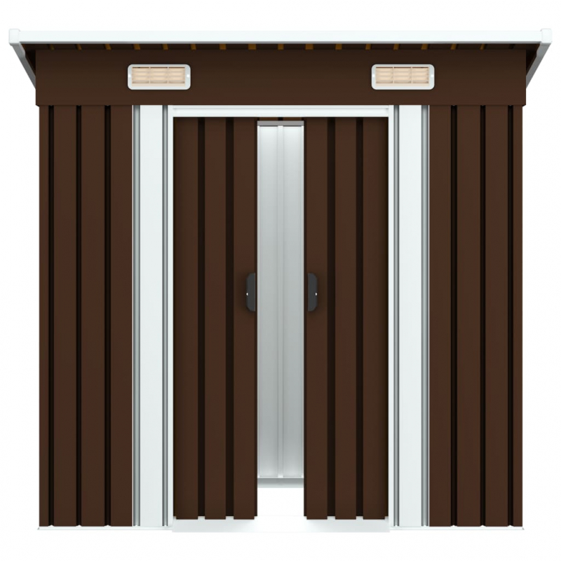 Geräteschuppen Braun 194x121x181 cm Stahl