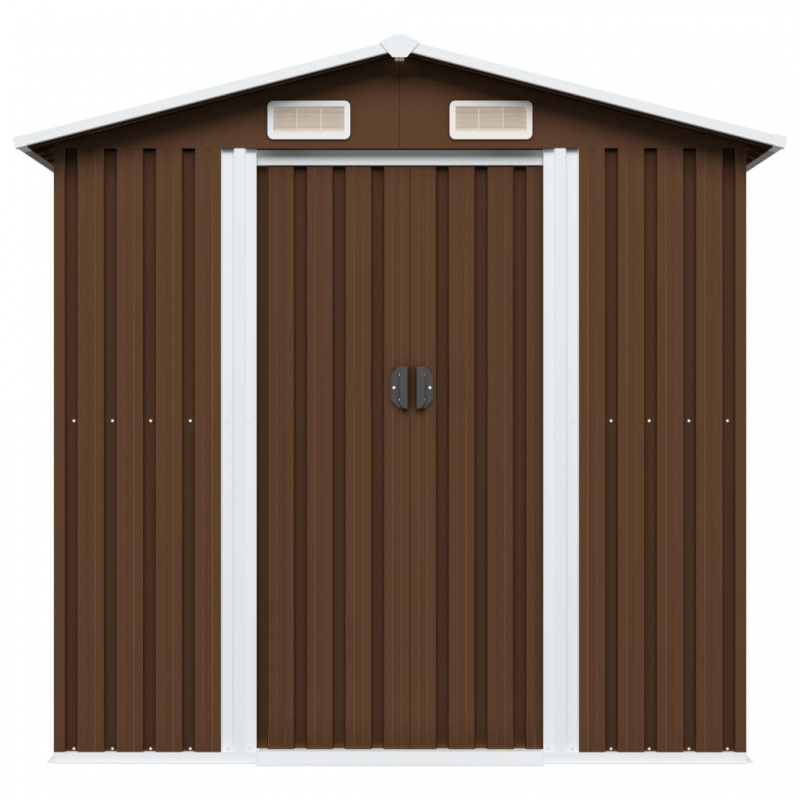 Geräteschuppen Braun 204x132x186 cm Stahl