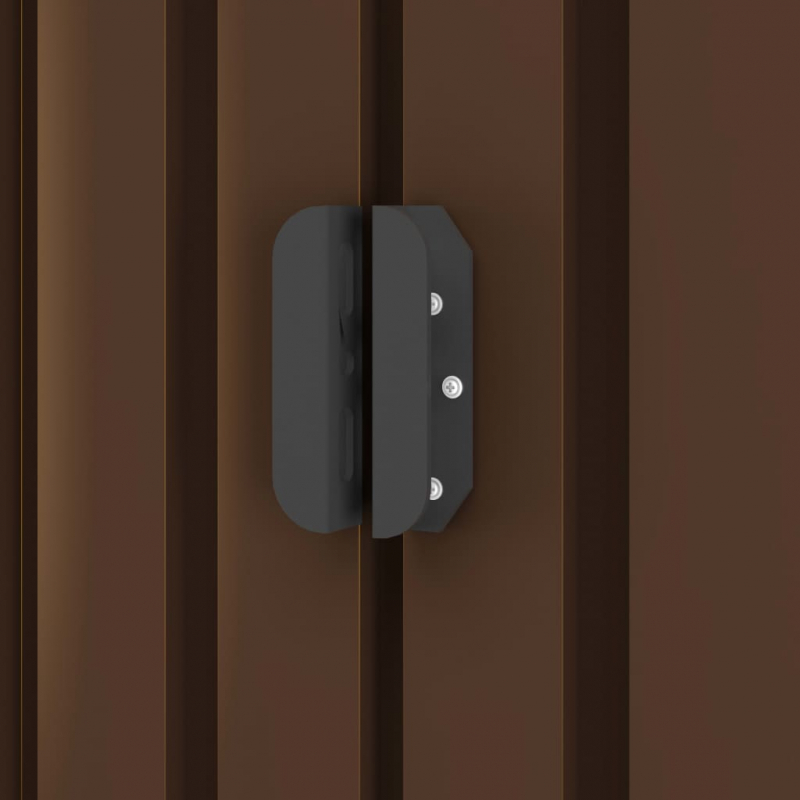 Geräteschuppen Braun 204x132x186 cm Stahl