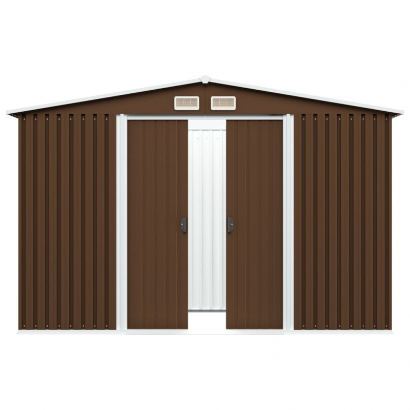 Geräteschuppen Braun 257x205x178 cm Stahl