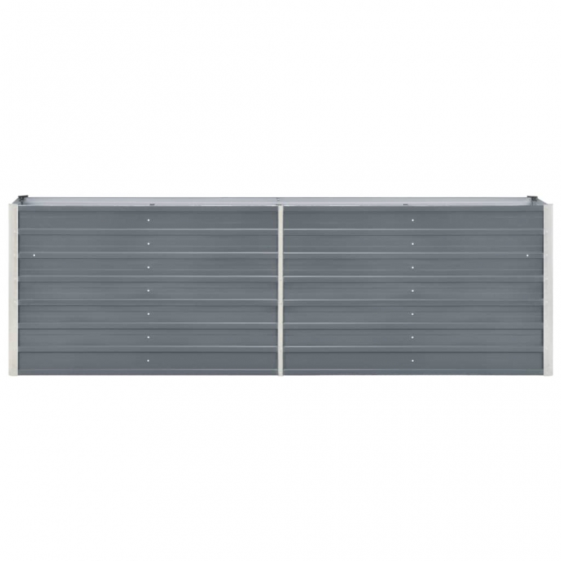 Hochbeet Verzinkter Stahl 240x40x77 cm Grau