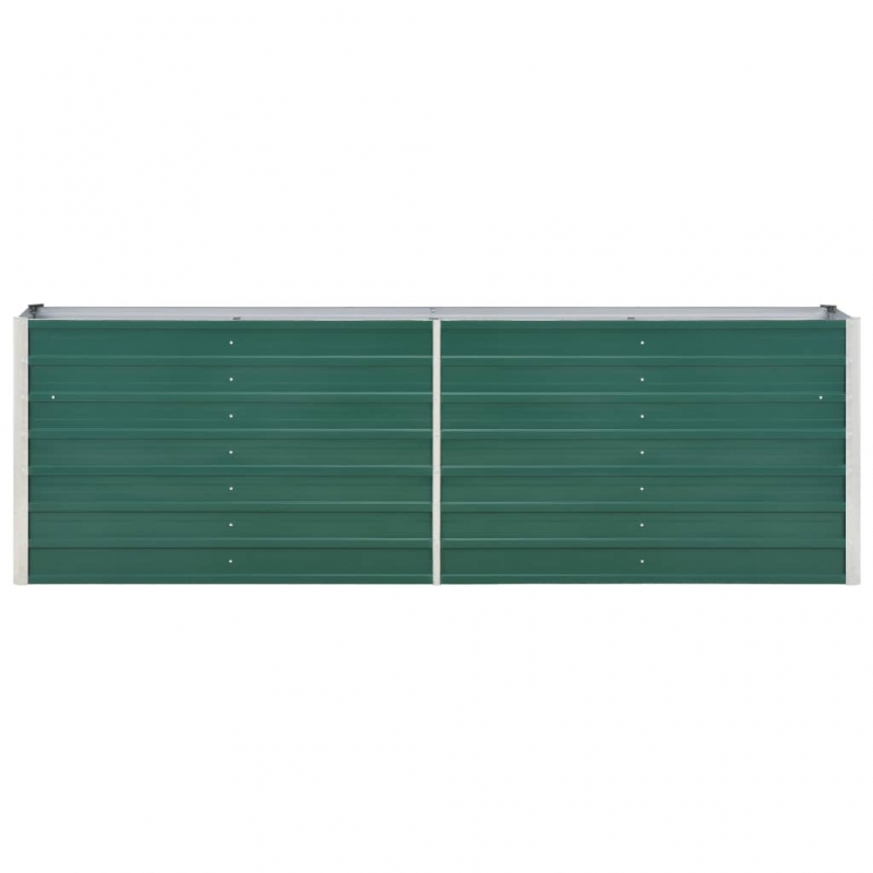 Garten-Hochbeet Verzinkter Stahl 240×40×77 cm Grün