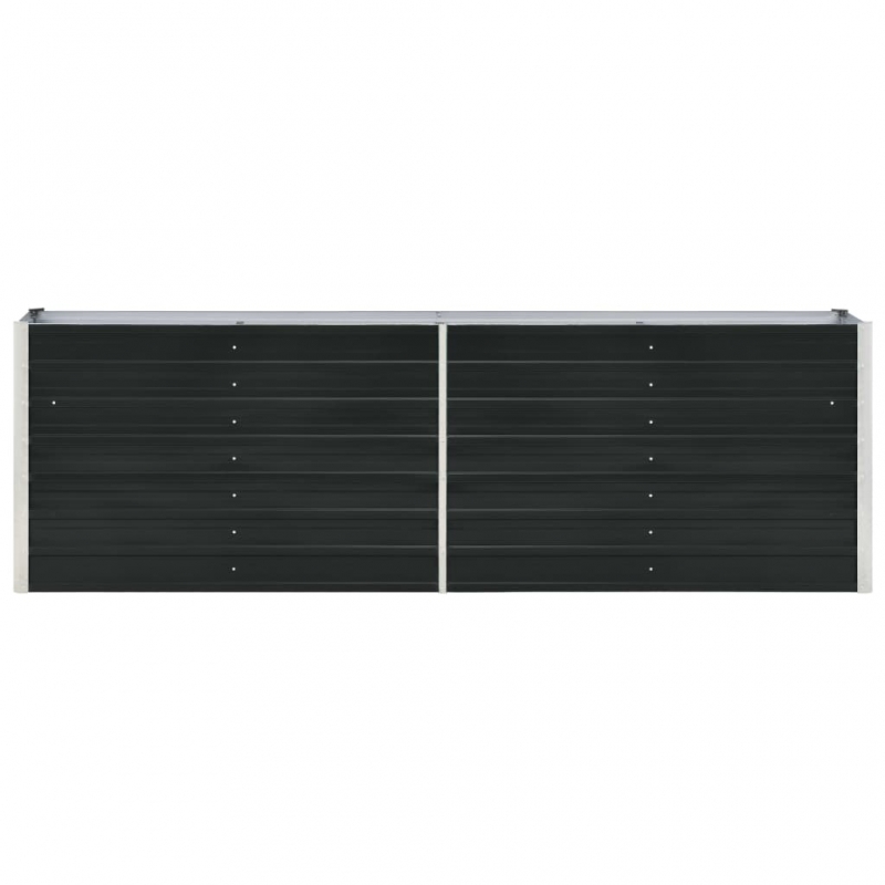 Garten-Hochbeet Verzinkter Stahl 240 x 40 x 77 cm Anthrazit