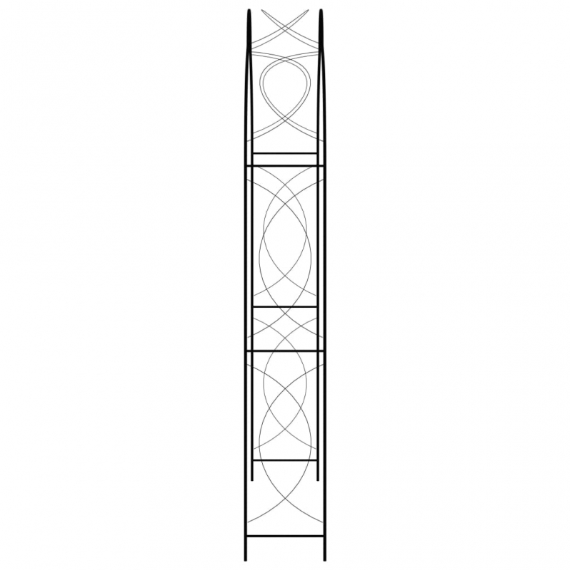 Rosenbogen Schwarz 150 x 34 x 240 cm Eisen