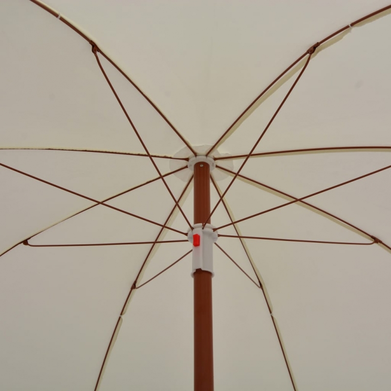 Sonnenschirm mit Stahl-Mast 240 cm Sandweiß