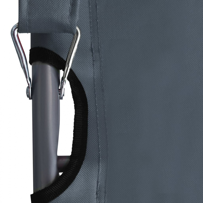 Klappbare Strandstühle 2 Stk. Stoff Grau