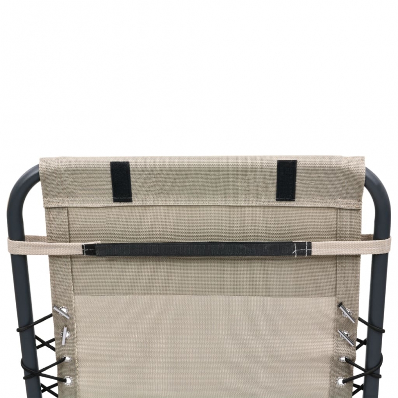 Kopfstütze für Liegestuhl Cremeweiß 40 x 7,5 x 15 cm Textilene