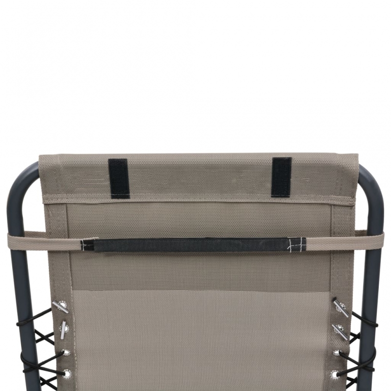 Kopfstütze für Liegestuhl Taupe 40 x 7,5 x 15 cm Textilene