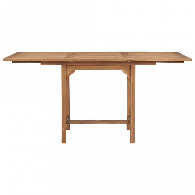 Gartentisch Ausziehbar (110-160)x80x75 cm Massivholz Teak