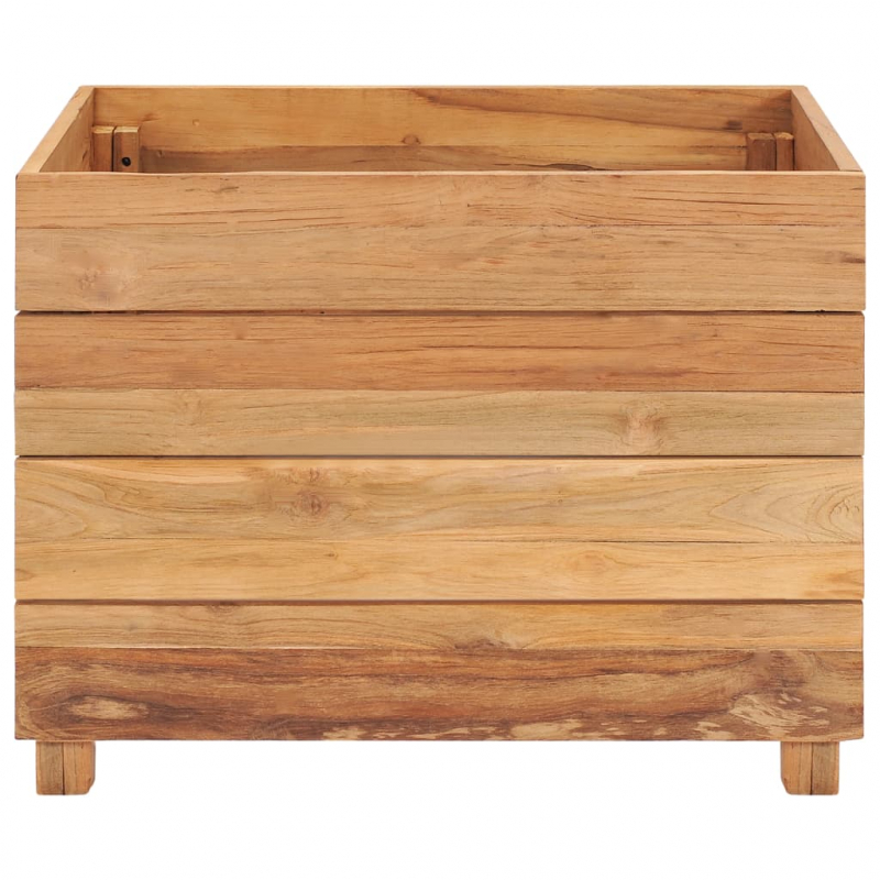 Hochbeet 50x40x38 cm Massivholz Teak und Stahl