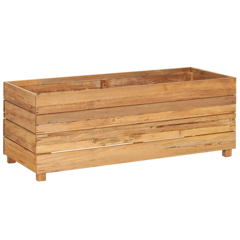 Hochbeet 100x40x38 cm Massivholz Teak und Stahl