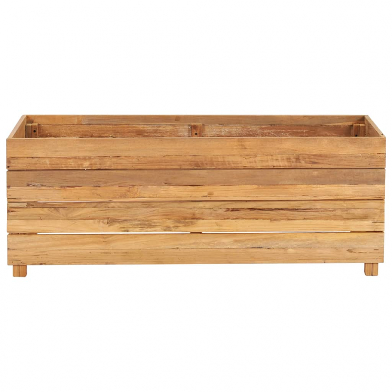 Hochbeet 100x40x38 cm Massivholz Teak und Stahl