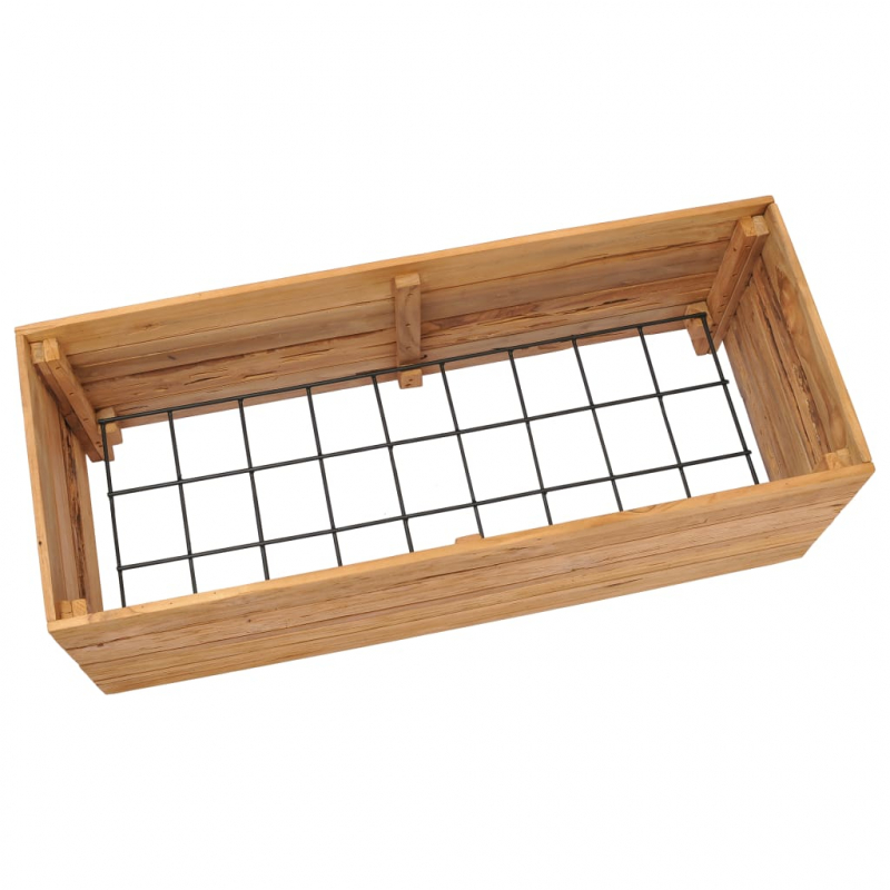 Hochbeet 100x40x38 cm Massivholz Teak und Stahl