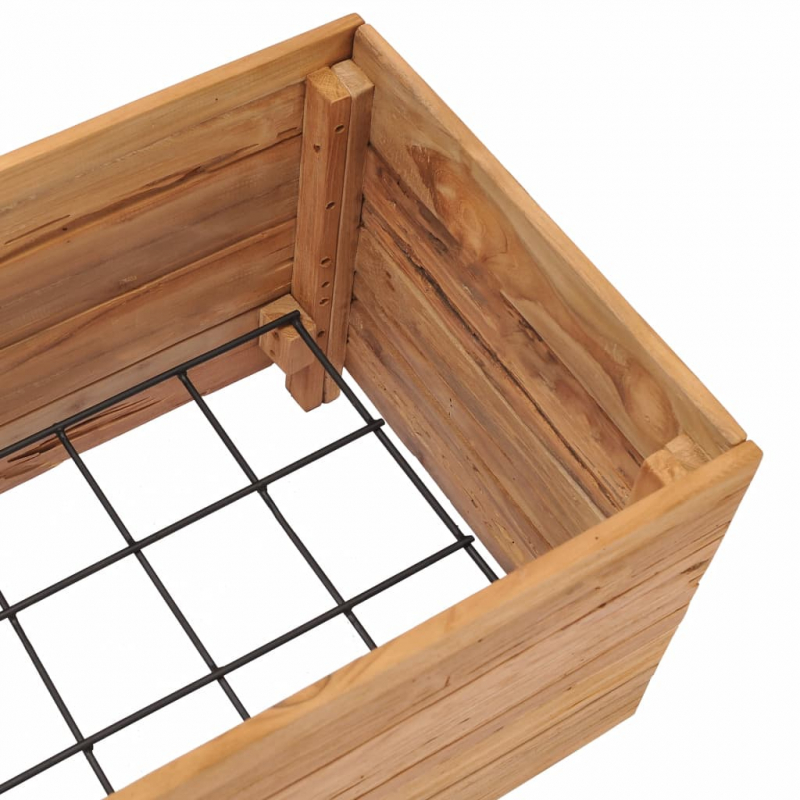 Hochbeet 100x40x38 cm Massivholz Teak und Stahl