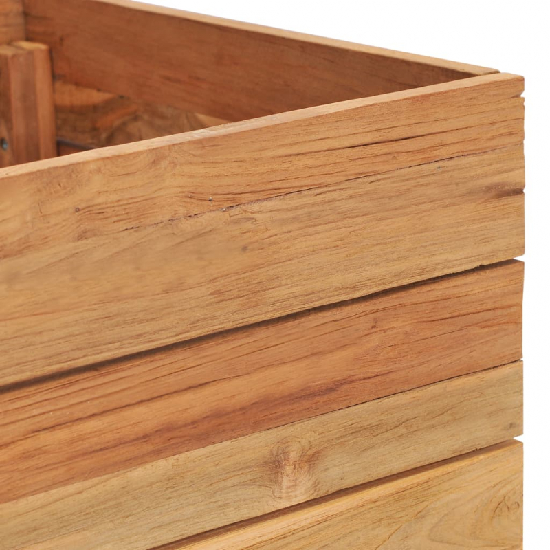 Hochbeet 100x40x38 cm Massivholz Teak und Stahl