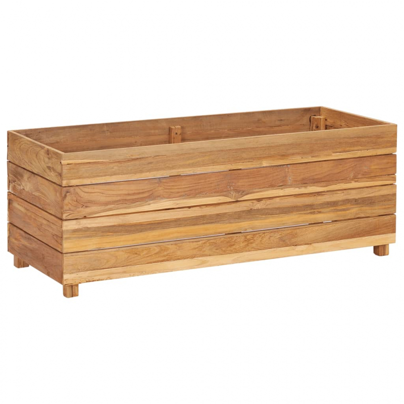 Hochbeet 100x40x38 cm Massivholz Teak und Stahl