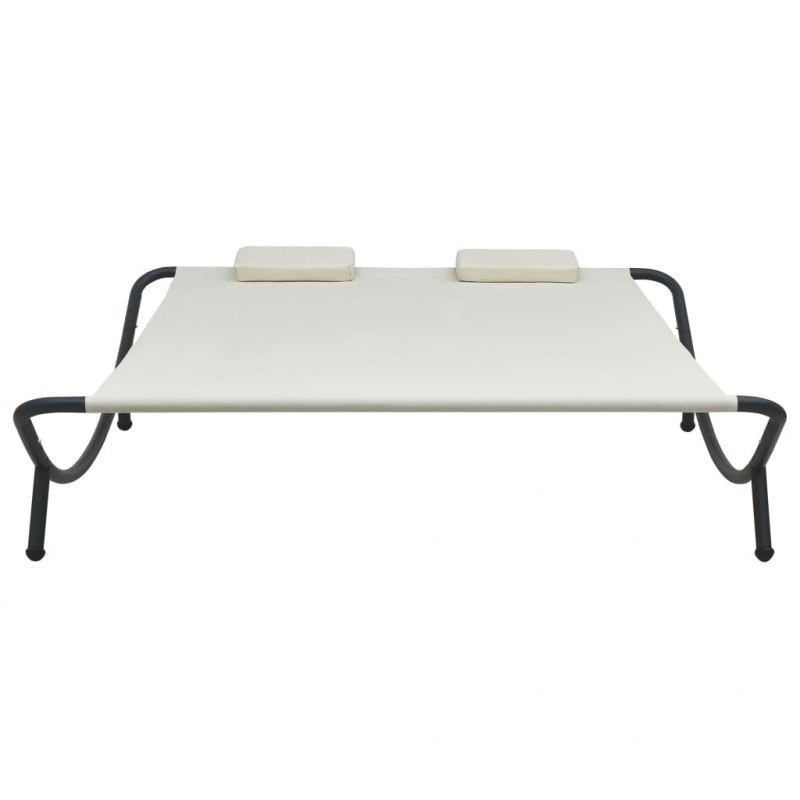 Sonnenliege Stoff Creme