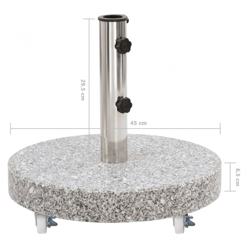 Sonnenschirmständer Granit 30 kg Rund Grau