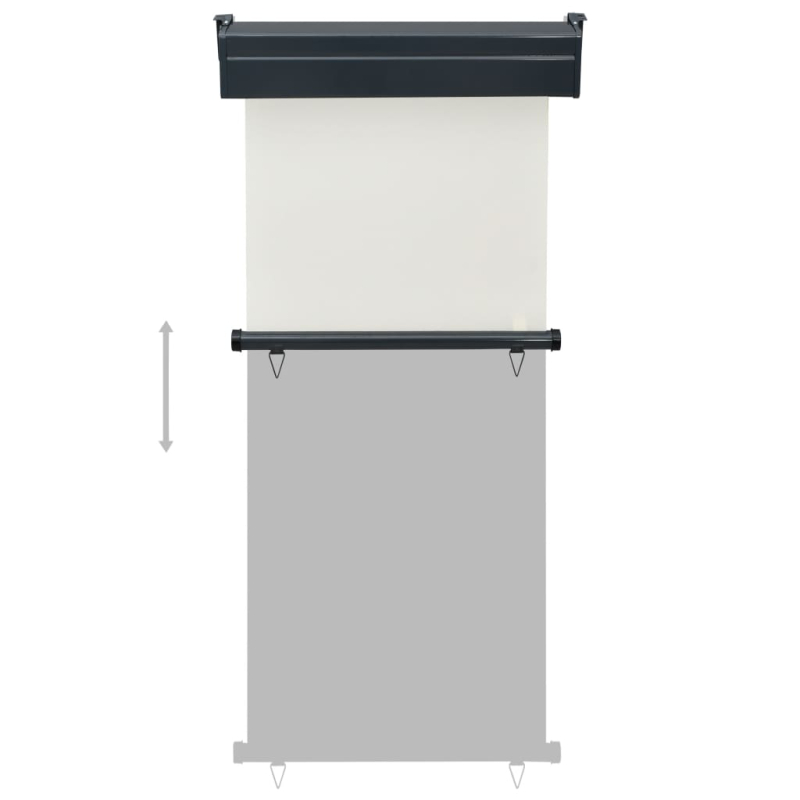 Balkon-Seitenmarkise 85x250 cm Creme
