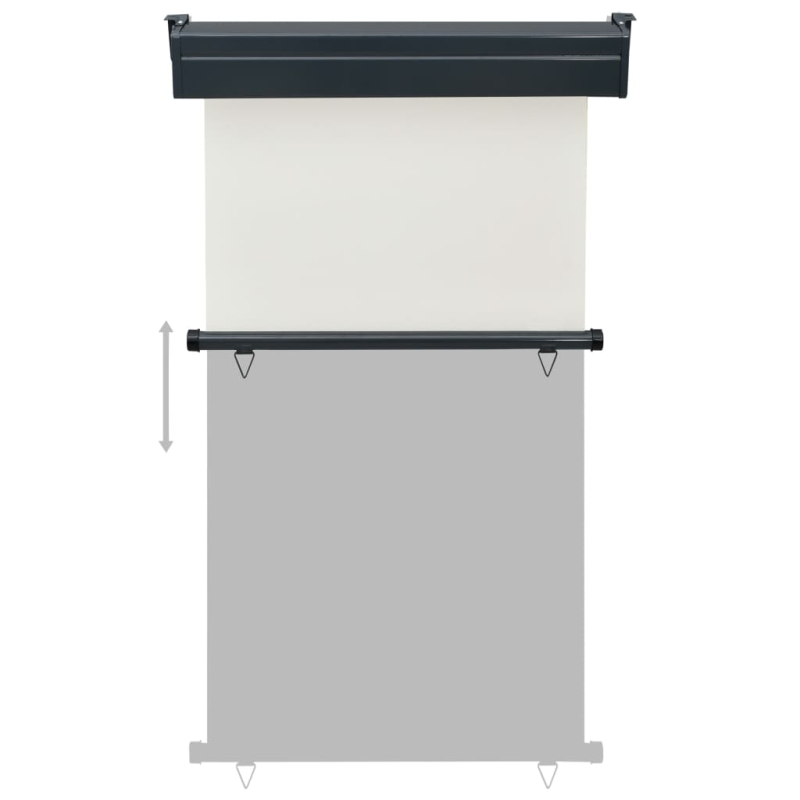 Balkon-Seitenmarkise 105x250 cm Creme