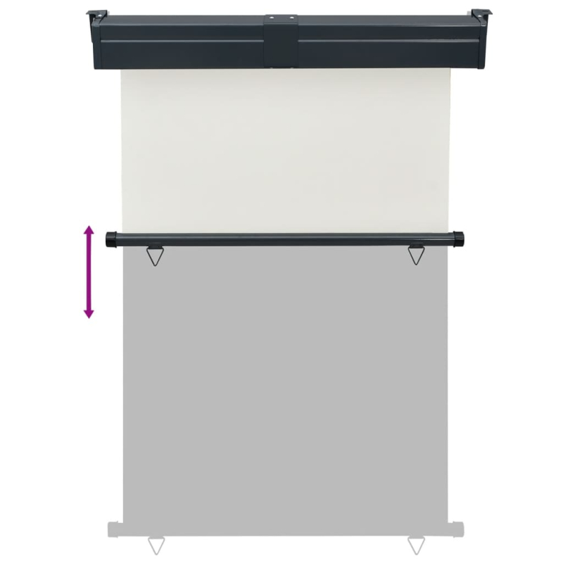 Balkon-Seitenmarkise 125x250 cm Creme