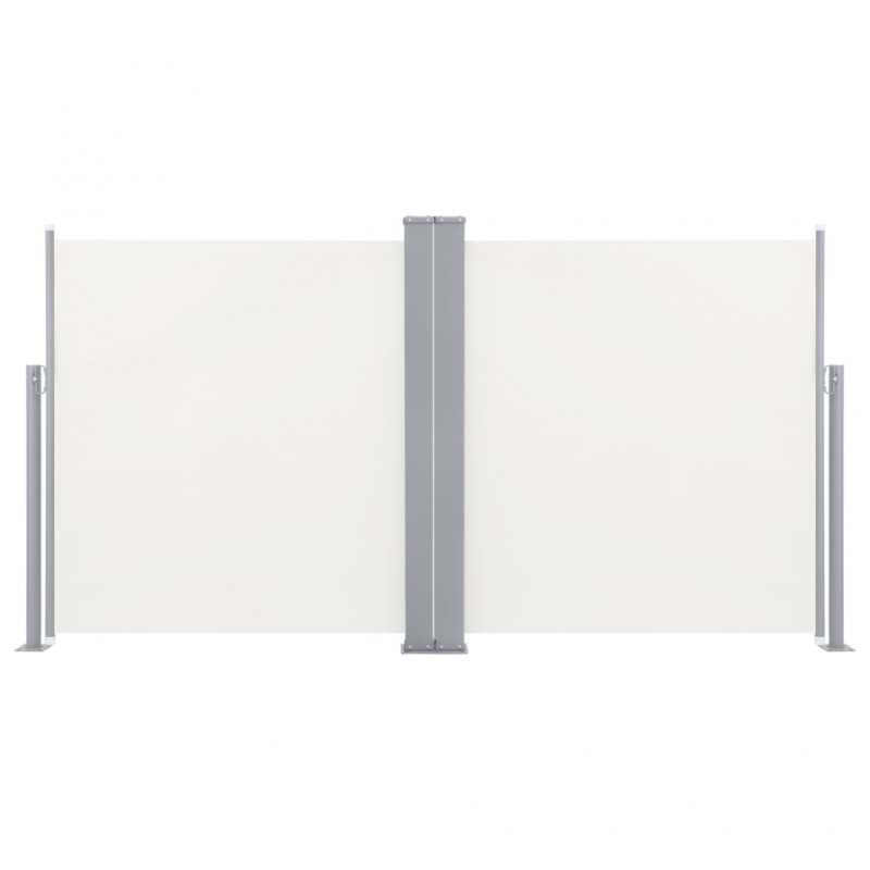 Ausziehbare Seitenmarkise Cremeweiß 120 x 600 cm