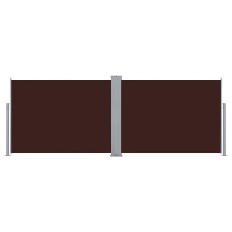 Ausziehbare Seitenmarkise Braun 100 x 1000 cm