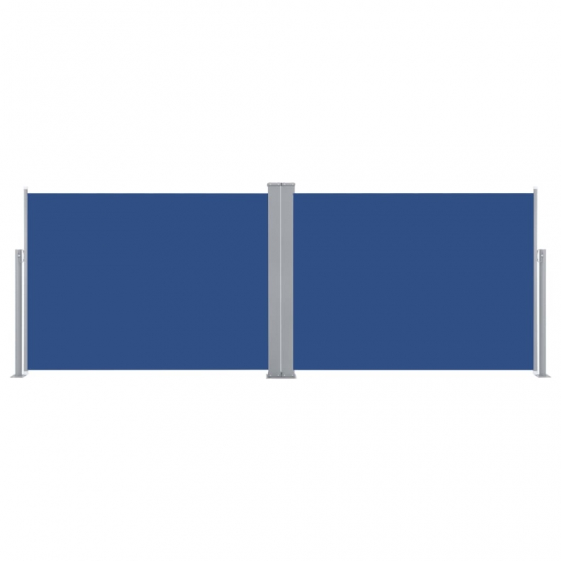 Ausziehbare Seitenmarkise Blau 100 x 1000 cm