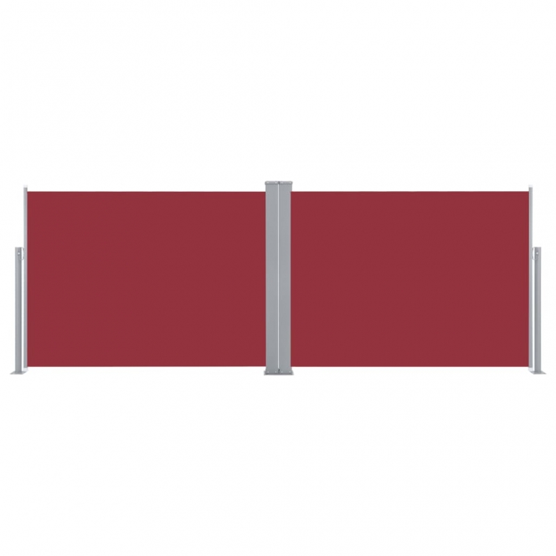 Ausziehbare Seitenmarkise Rot 100 x 1000 cm