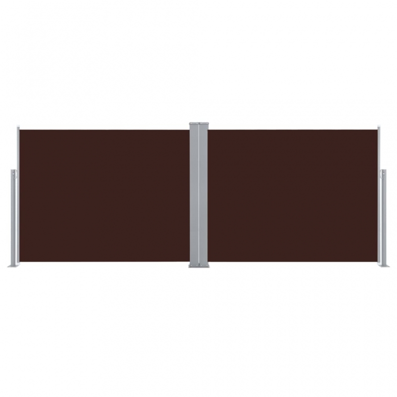 Ausziehbare Seitenmarkise Braun 140 x 1000 cm
