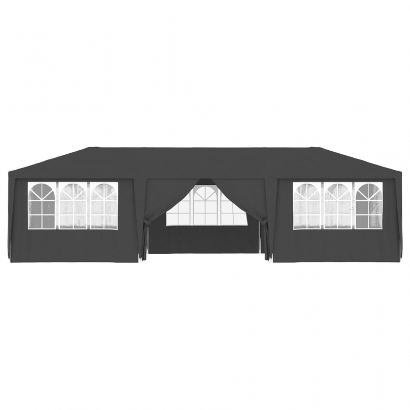 Profi-Partyzelt mit Seitenwänden 4×9 m Anthrazit 90 g/m²