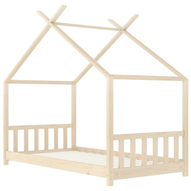 Kinder-Bettgestell Massivholz Kiefer 80 x 160 cm