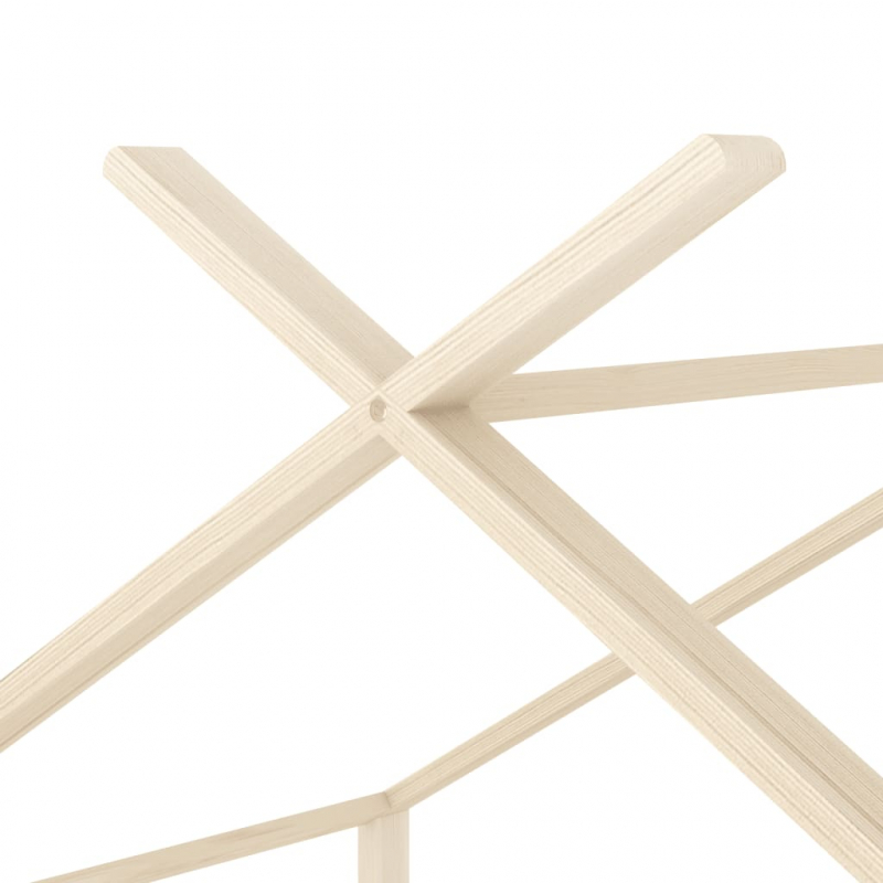 Kinder-Bettgestell Massivholz Kiefer 80 x 160 cm