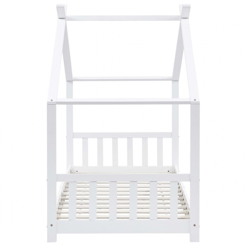 Kinder-Bettgestell Weiß Massivholz Kiefer 90 x 200 cm