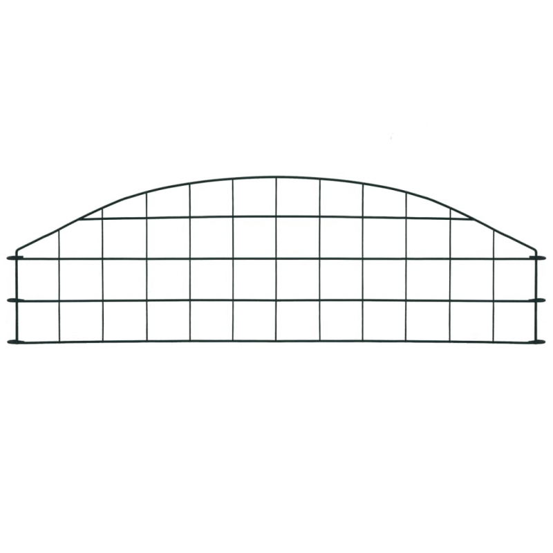 Gartenzaun Set Konvex 77,3x26 cm Grün