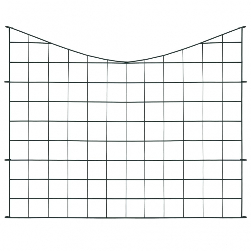 Gartenzaun Set Konkav 77,5x64 cm Grün