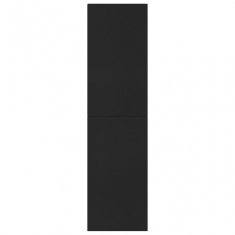 Bücherregal/Raumteiler Schwarz 155x24x160 cm Holzwerkstoff