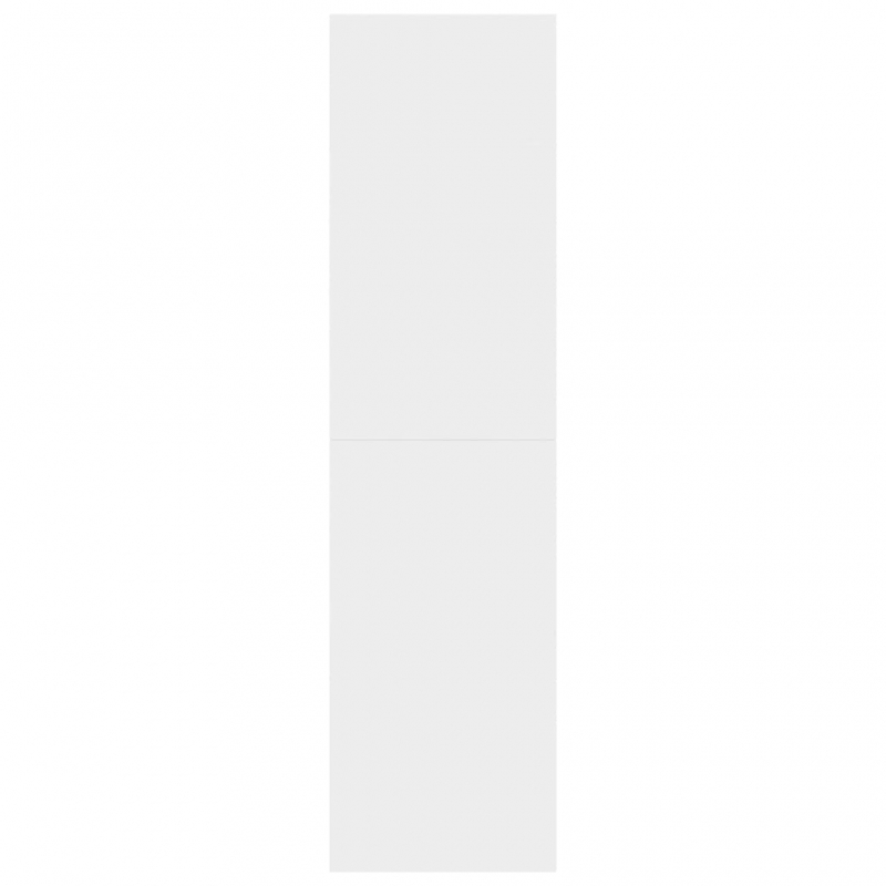 Bücherregal/Raumteiler Hochglanz-Weiß 155x24x160 cm